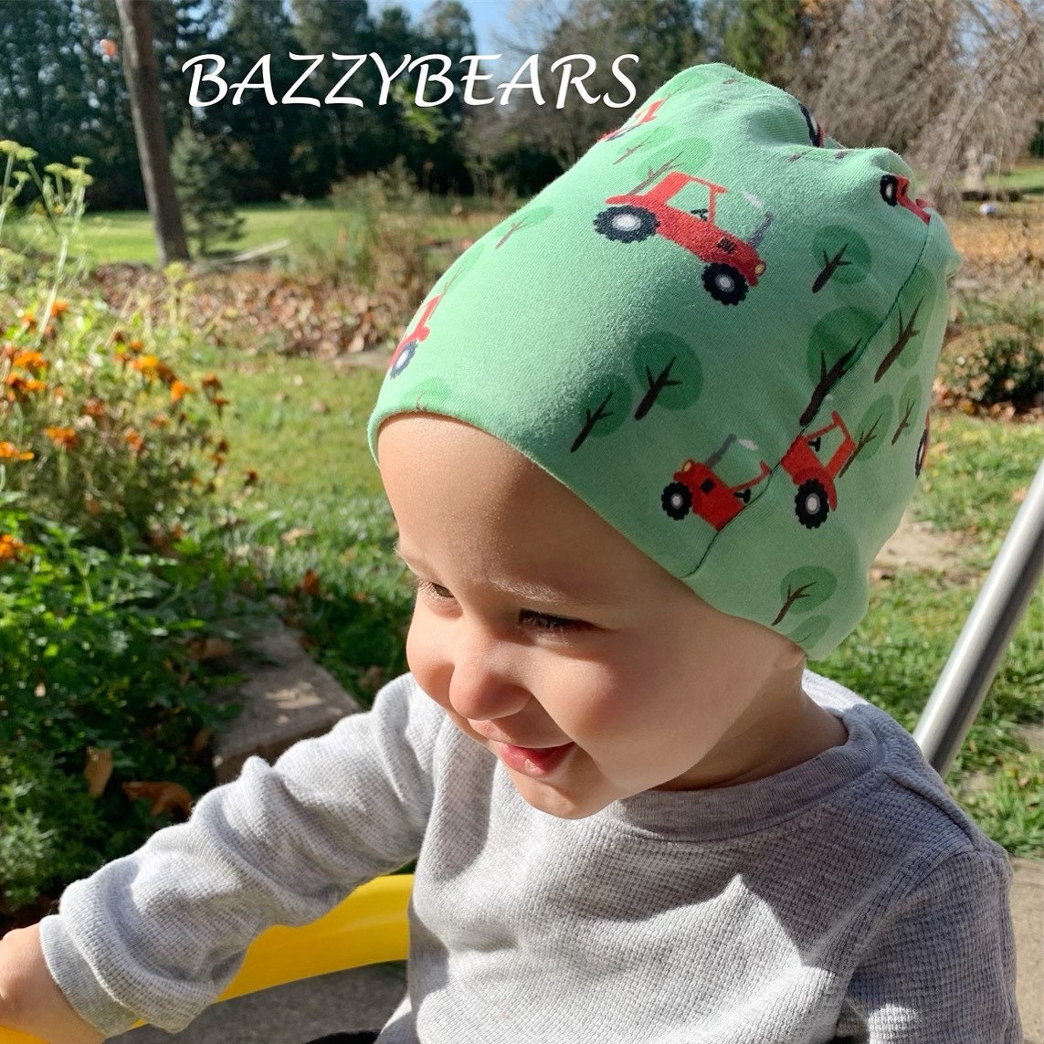 Slouch Beanie/ slouchy beanie/ green hat/ forest green hat/ green beanie/ baby boy hat/ beanie/ green slouchy hat/ baby hat - Forest Green