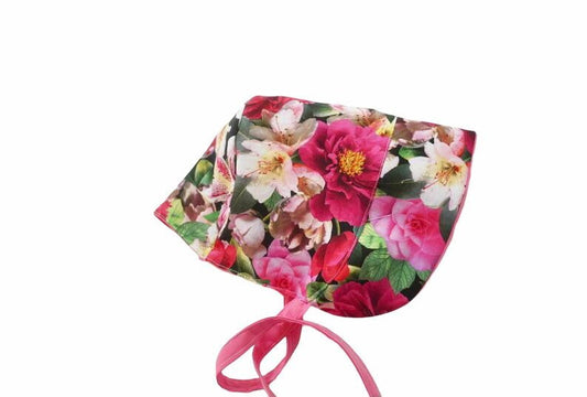 Reversible Floral Baby Bonnet and Sunhat