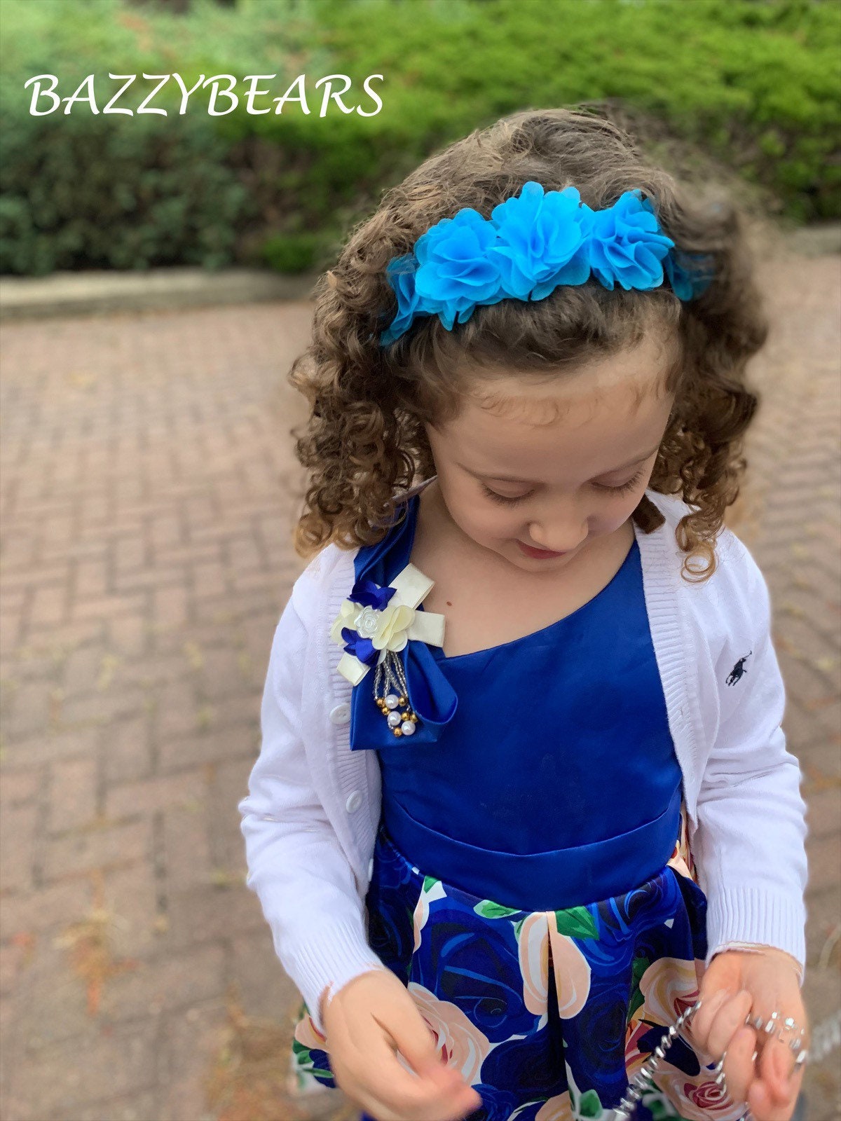 Flower Girl Headband available in rainbow colours