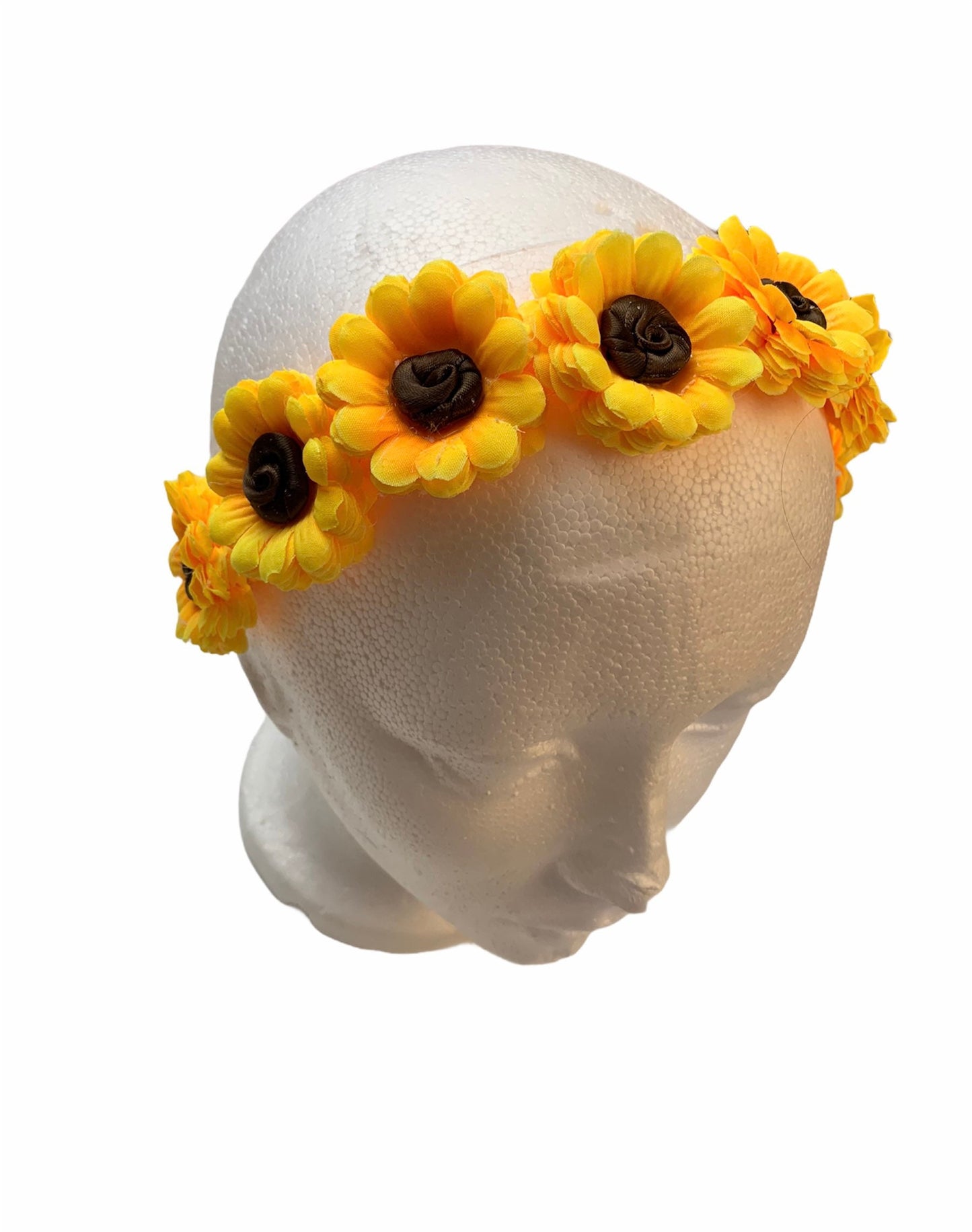 sunflower baby headband, wreath flower headband, baby flower headband, spring baby headband, summer baby headband, sunflower headband, baby