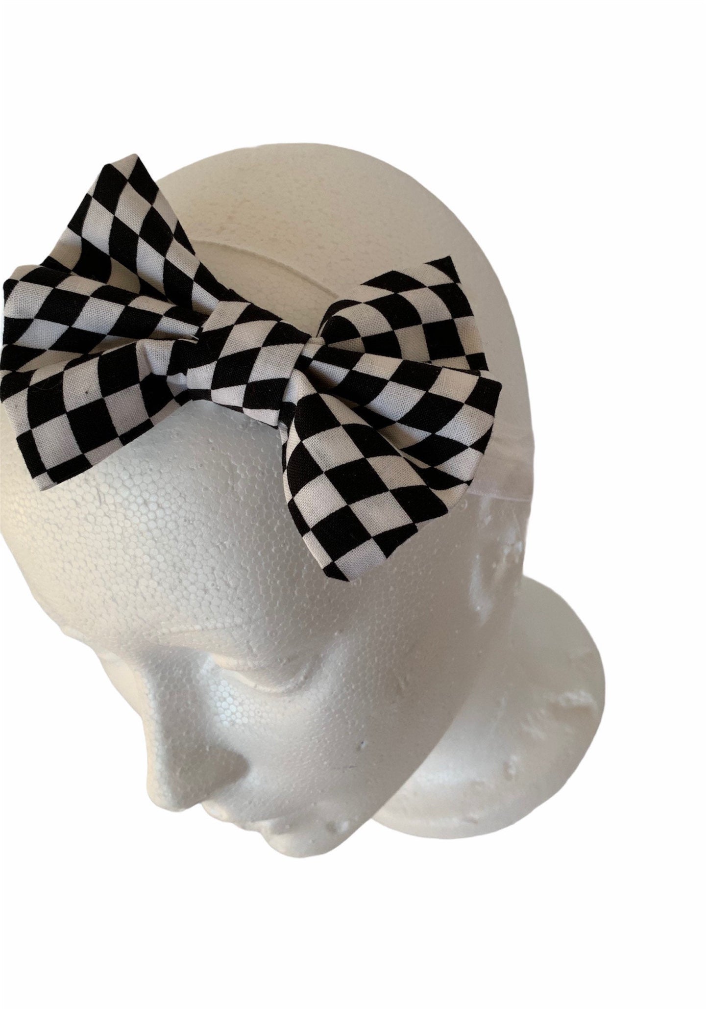 checkered flag top knot head wrap/baby headbands/knit headbands/toddler headbands/baby girl bow/newborn headband