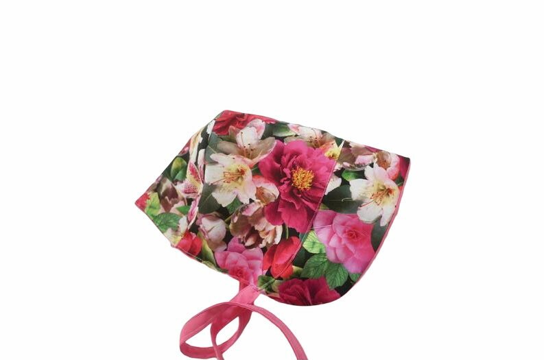 Reversible Floral Baby Bonnet and Sunhat