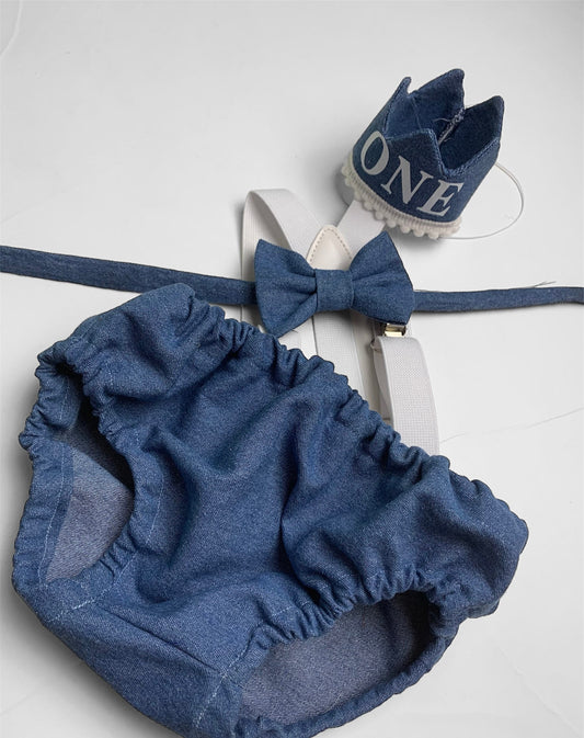baby boy navy blue and white themed cake smash outfit nappy diaper cover suspenders bow tie boy first birthday outfit 1st birthday