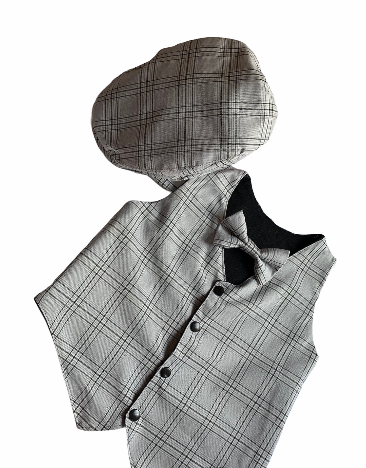 Boys Linen Vest and Bow Tie - Linen Waistcoat - Boys Thanksgiving Outfit - Boys Wedding Outfit