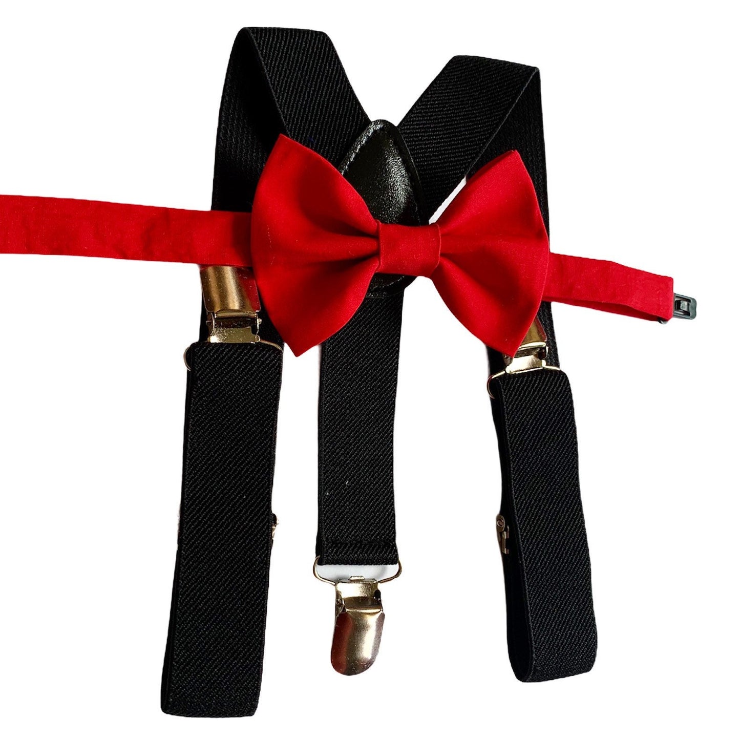 RED Bow tie and suspenders, Boys, Kids, Child, Ring Bearer Gift, Apple, Crimson, Red Suspenders,m, Red Braces