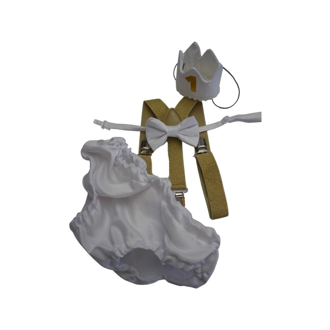 Boys white bowtie and bloomer set, boy, baby clothing, birthday, cake smash outfit, white cotton, bloomers, bloomer and bowtie