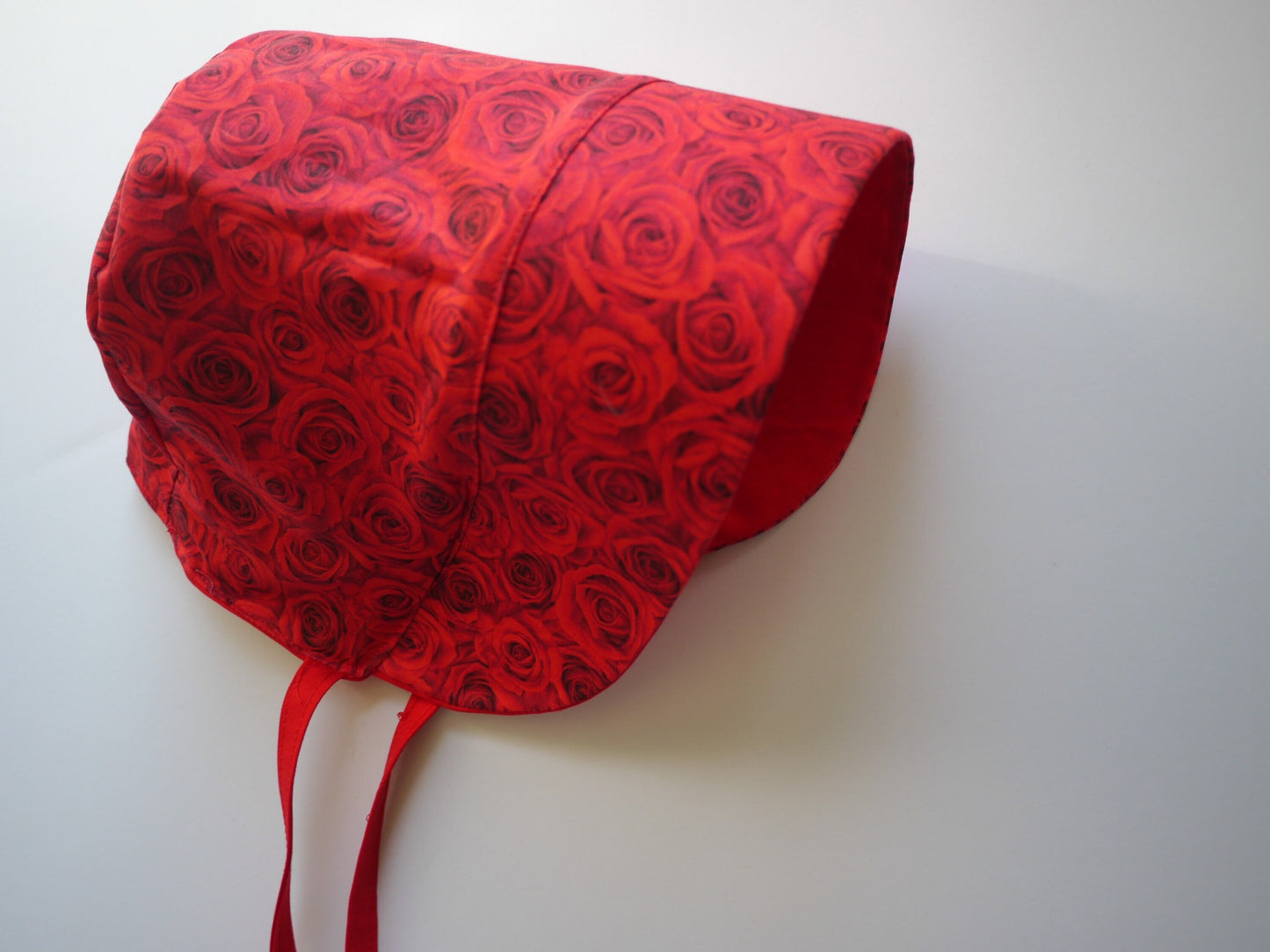 Valentine red roses summer sunhat and baby bonnet