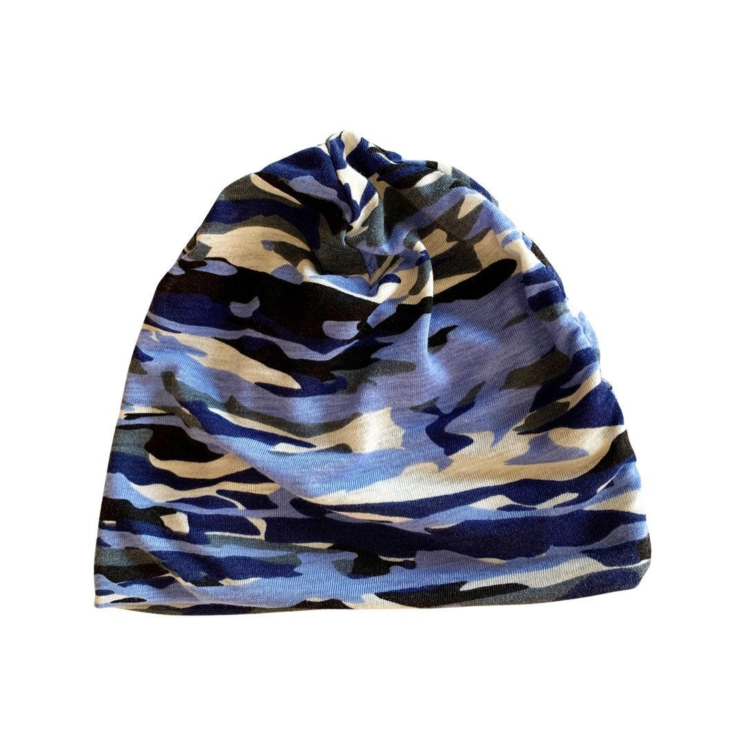 fall boy blue Camouflage beanie hat