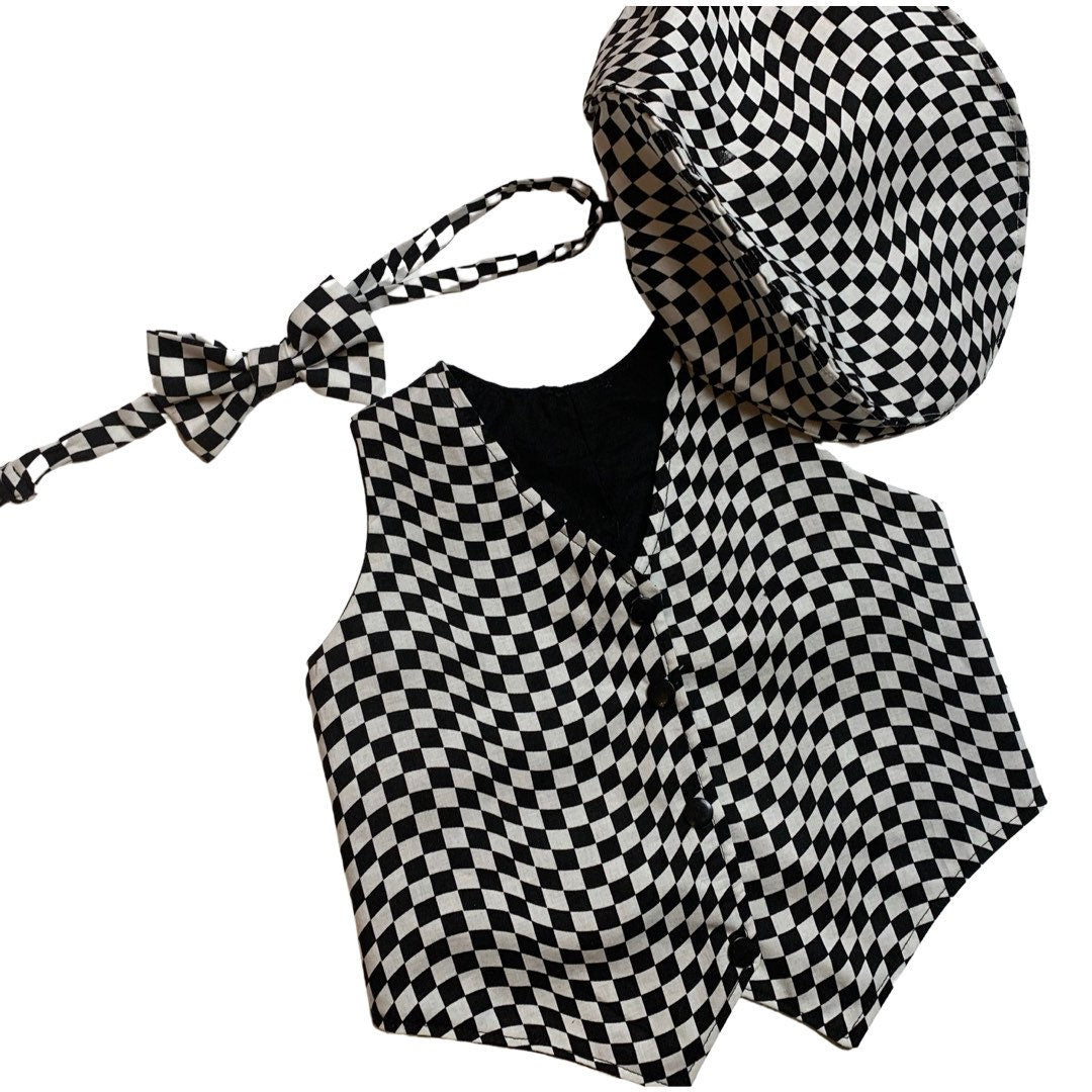 First Birthday Cake Smash Outfit Racing car Red Black white Car checkered Diaper Cover Tie for Baby Boy racing cake smash