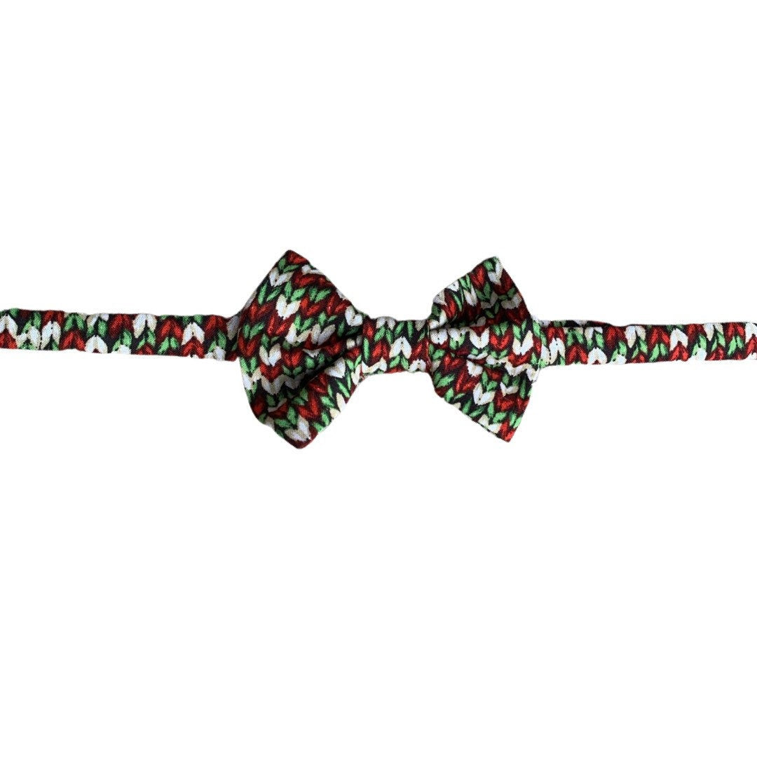 Christmas Red and Green knit Bow Tie, Boy bow tie, baby bow tie, adult bow tie, men's bow tie,  christmas bow tie, X-mas,Christmas gift
