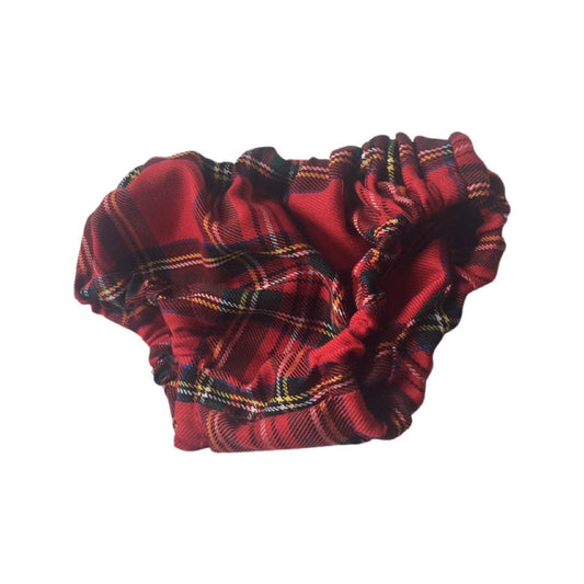 Baby red and black Stewart tartan plaid bloomers