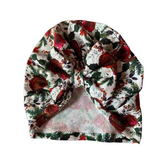 Floral Christmas Turban Hat