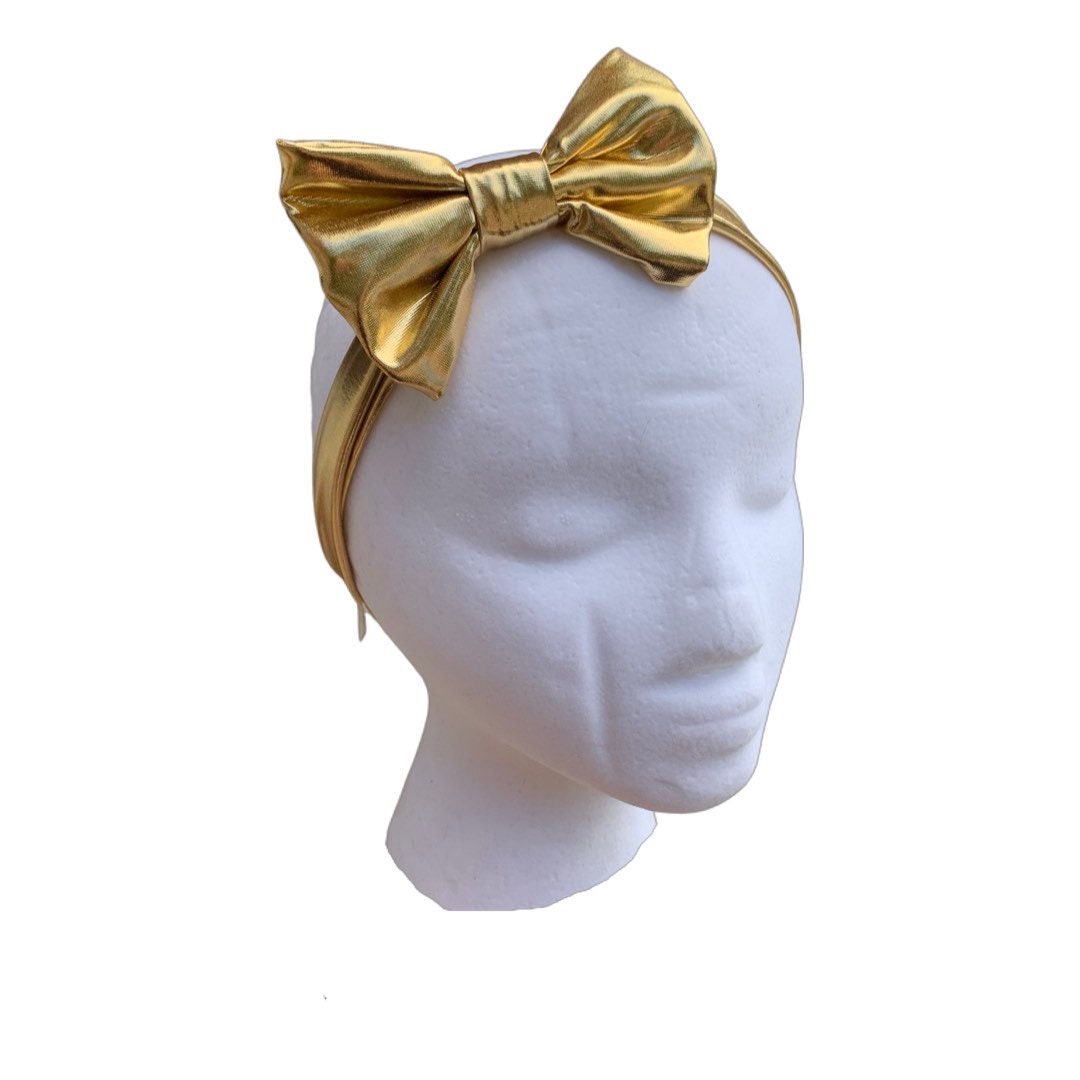 Metallic holiday bows in a rainbow of colours