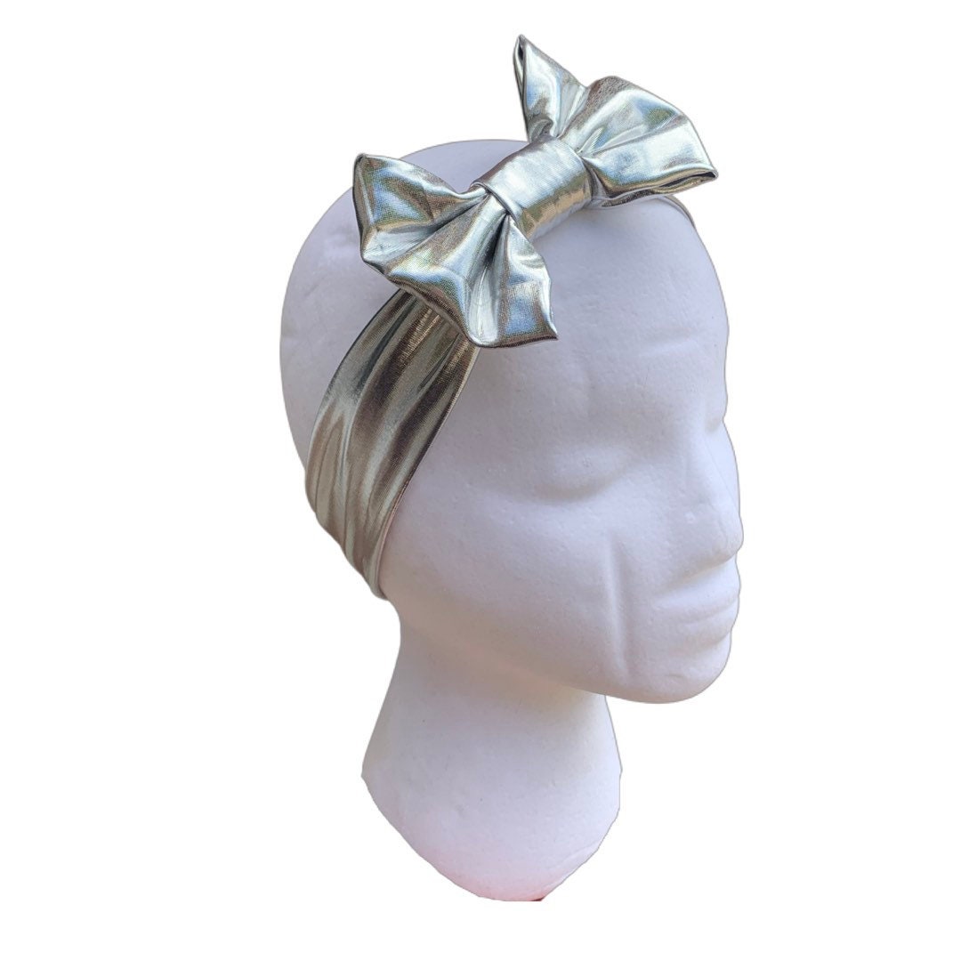 Metallic holiday bows in a rainbow of colours