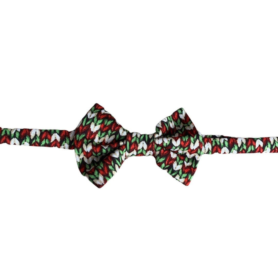 Christmas Red and Green knit Bow Tie, Boy bow tie, baby bow tie, adult bow tie, men's bow tie,  christmas bow tie, X-mas,Christmas gift