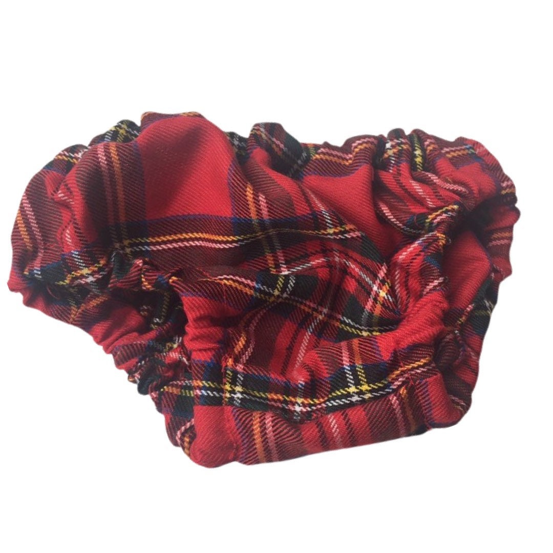 Baby red and black Stewart tartan plaid bloomers