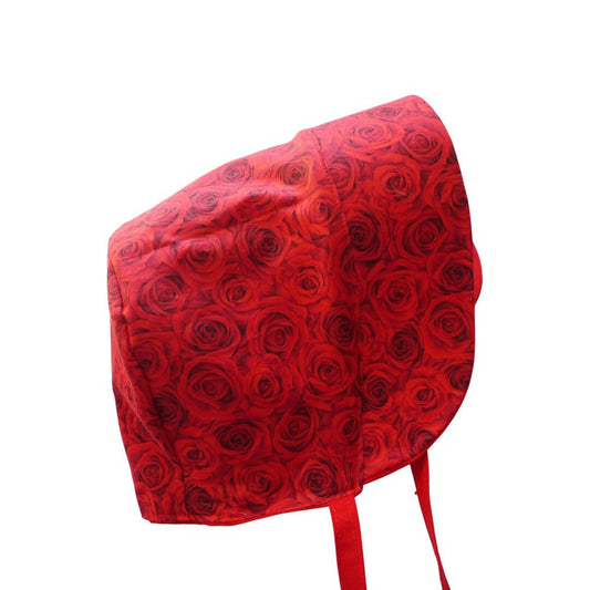 Valentine red roses summer sunhat and baby bonnet