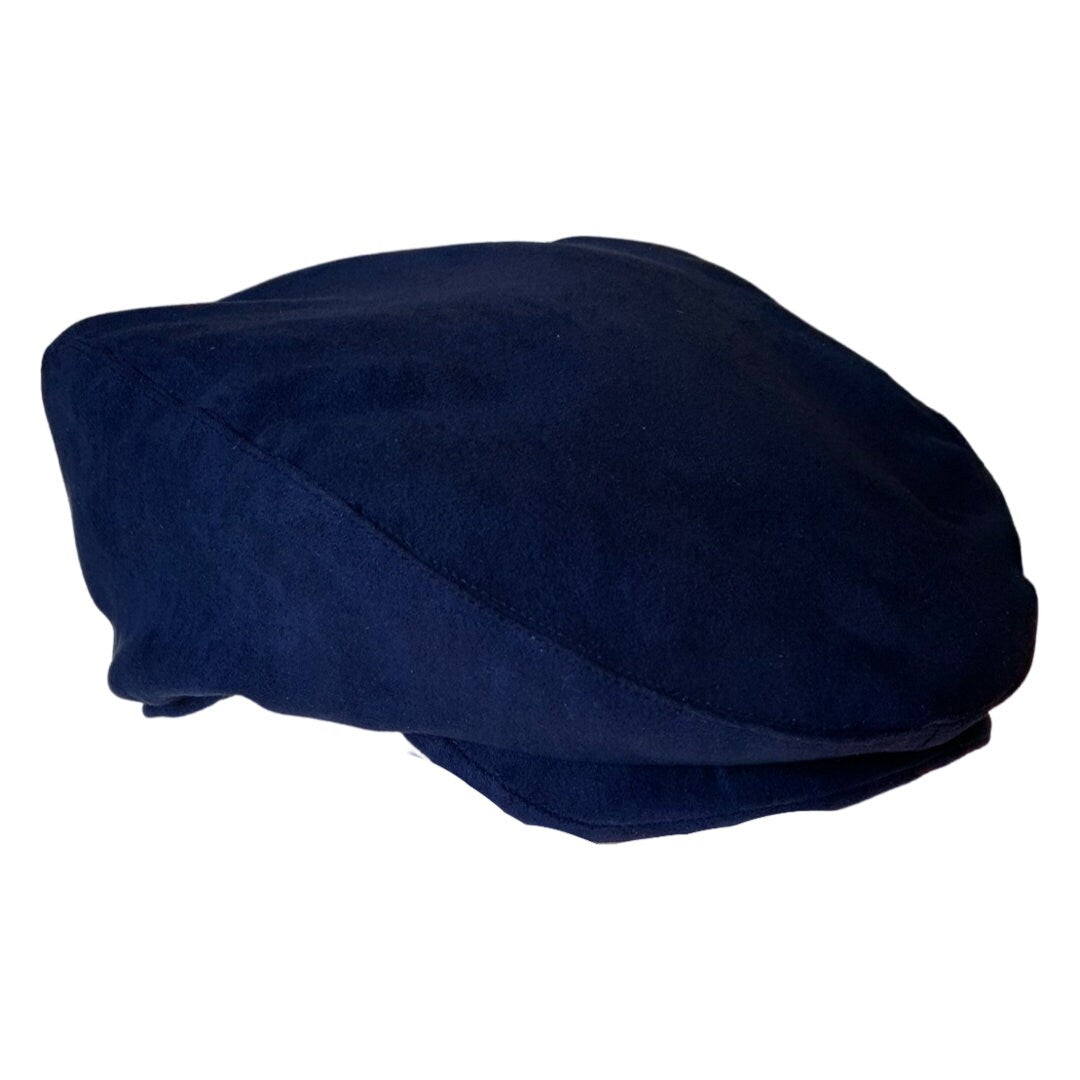 Blue Luxe Suede Flat Cap