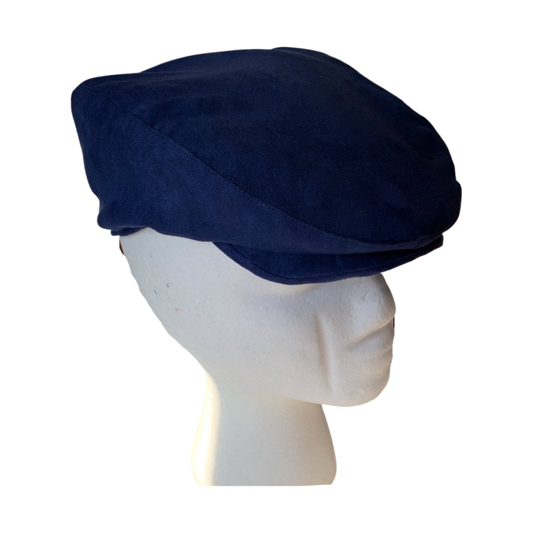 Blue Luxe Suede Flat Cap