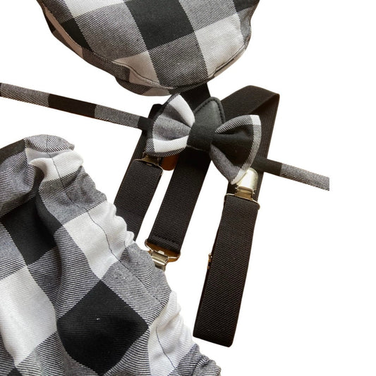 First Birthday Cake Smash Outfit Racing car White Black plaid racing Car checkered Diaper Cover bow Tie for Baby Boy racing cake smash