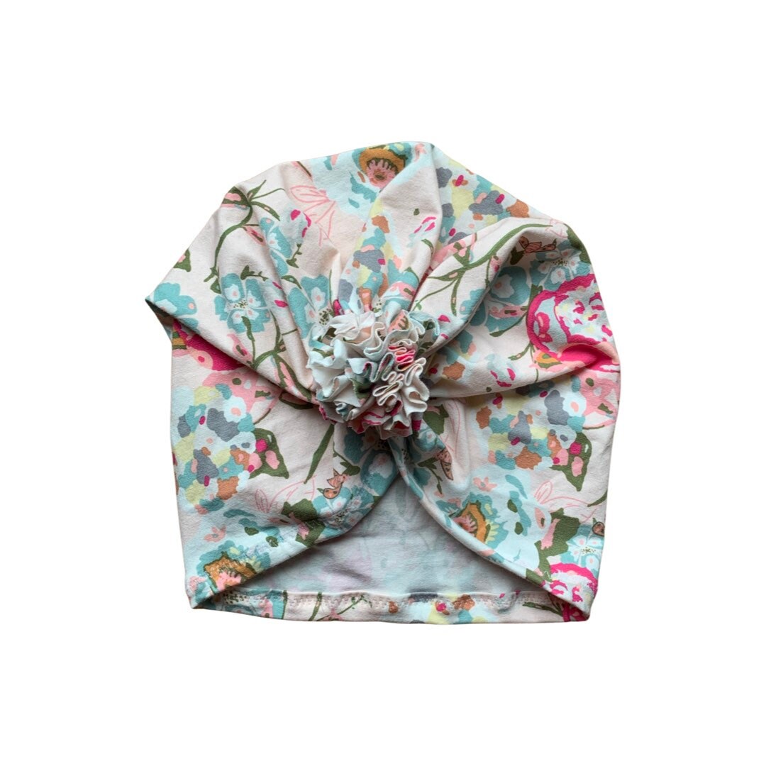 Floral Newborn Baby Turban Hat