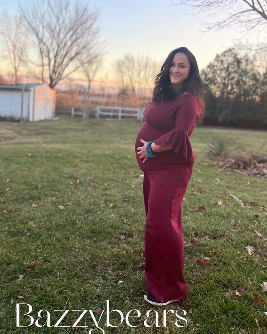 Knit jumpsuit cotton jumpsuit pregnancy jumpsuit women jumpsuit maternity plus size jumpsuit romper off shoulder wide leg jumpsuit