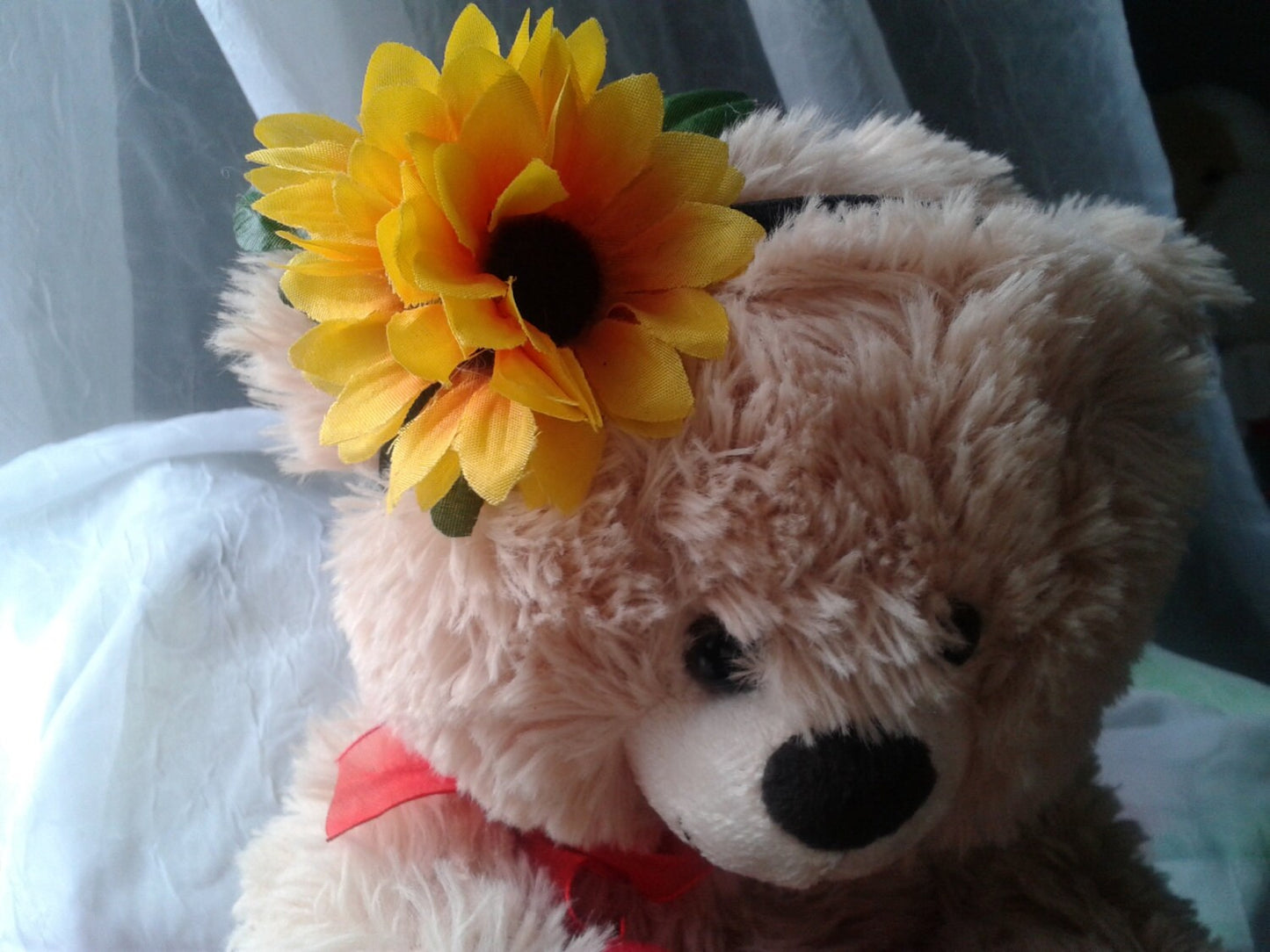 sunflower baby headband, 3 flower headband, baby headband, summer baby headband, spring baby headband, yellow flower headband, simple baby