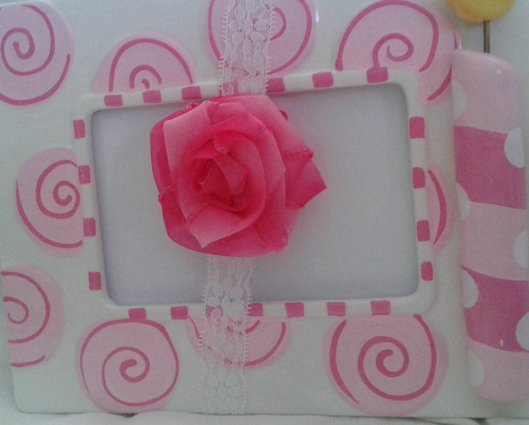 simple rose headband, baby rose headband, pink rose headband, pink rose baby headband, baby headband, pink baby headband, newborn photo prop