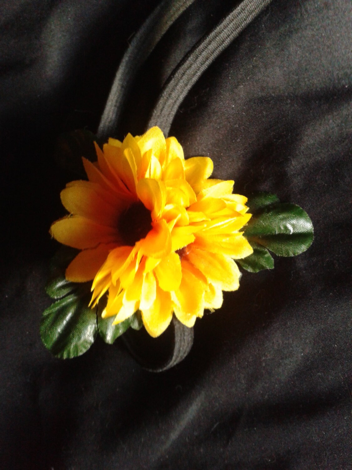 sunflower baby headband, 3 flower headband, baby headband, summer baby headband, spring baby headband, yellow flower headband, simple baby