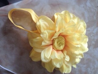 Yellow flower baby headband,  baby headband, ýelbow rose headband, large baby headband,  large flower baby headband,  spring baby headband