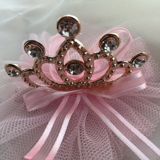 Light pink tiara, light pink crown, tiara, crown, baby tiara, baby crown, pink tiara, pink crown, photography prop, baby prop, tulle tiara