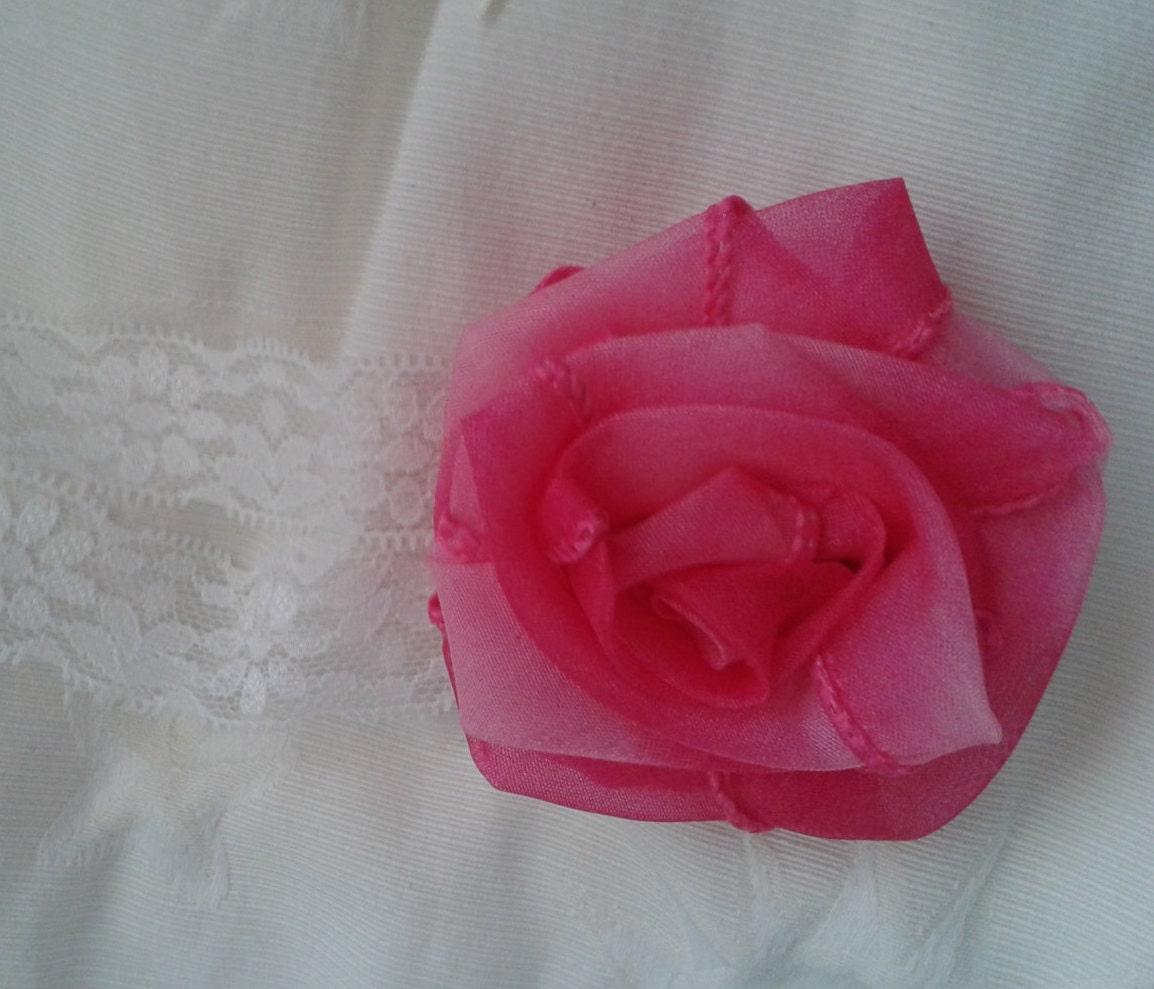 simple rose headband, baby rose headband, pink rose headband, pink rose baby headband, baby headband, pink baby headband, newborn photo prop